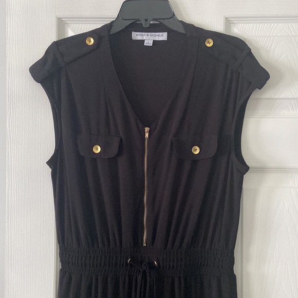 Emma & Michele Women’s Jumpsuit size L color black good condition - Picture 4 of 12